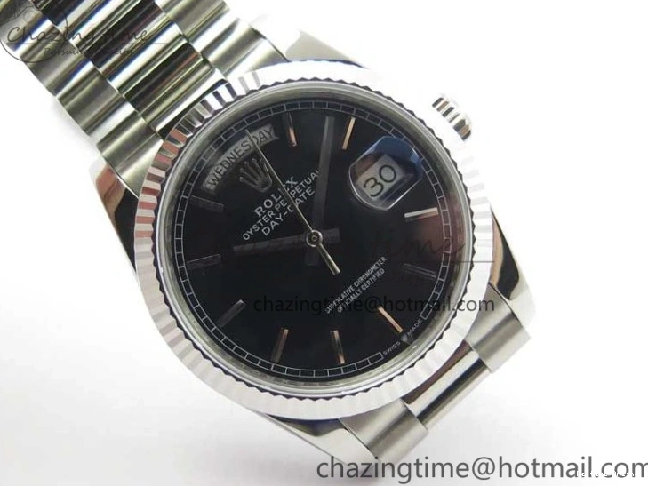 1229 Day-Date 36 SS 128239 Bp Maker Best Edition Black Dial on President Bracelet TimelessDesign 3151